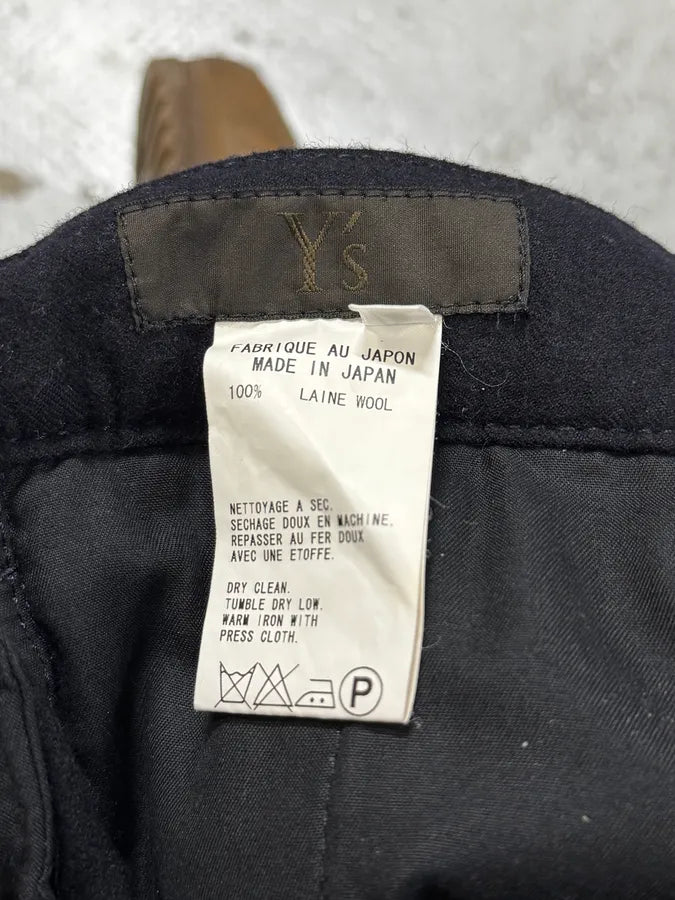 2000s Yohji Yamamoto Belted Black Pants ULPUoyt 6