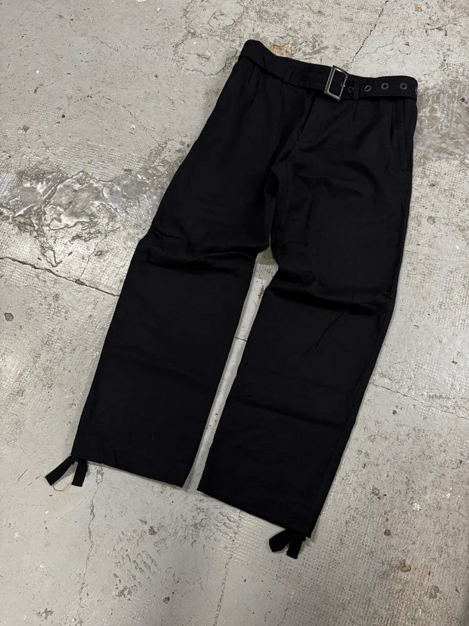 2000s Yohji Yamamoto Belted Black Pants ULPUoyt 2