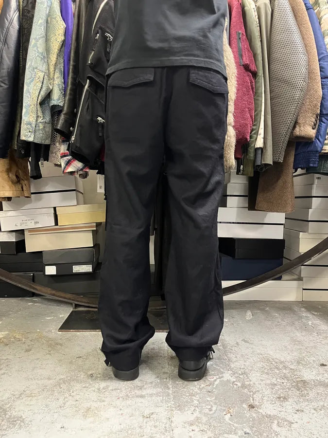 2000s Yohji Yamamoto Belted Black Pants ULPUoyt 4