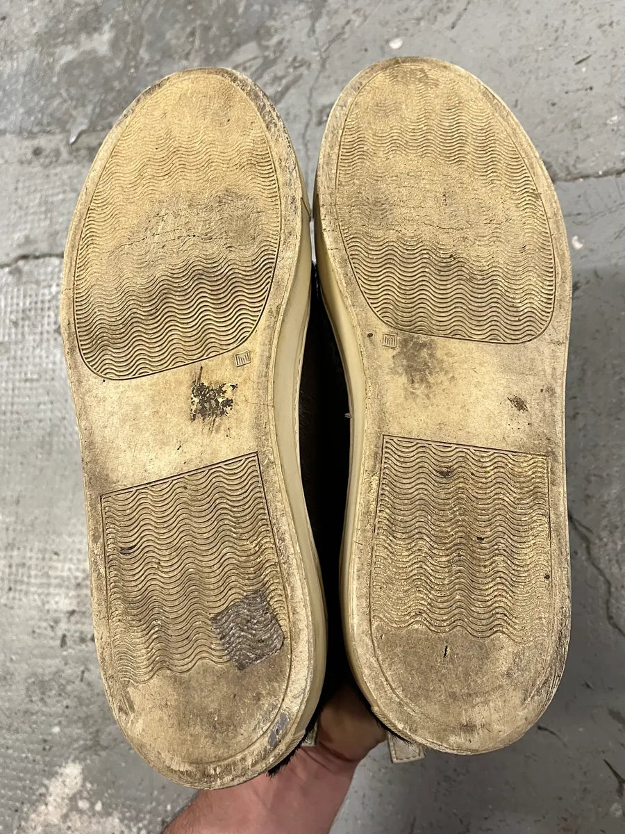 2000s Yohji Yamamoto Brown Pony Hair Leather High Shoes (43eu/us9.5) gPaaWEk 5