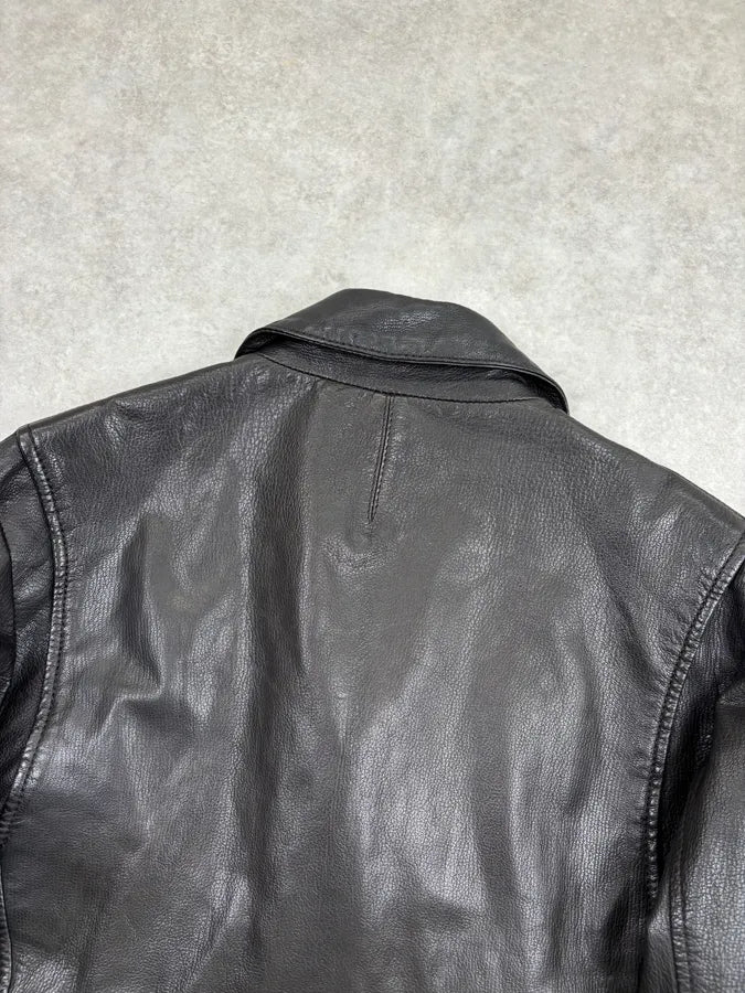 1990s Yohji Yamamoto Dark Brown Perfecto Leather Jacket VescDEf 5