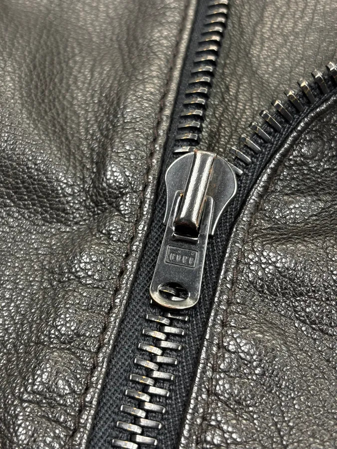 1990s Yohji Yamamoto Dark Brown Perfecto Leather Jacket VescDEf 9