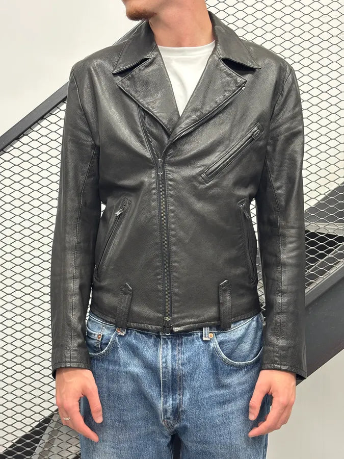 1990s Yohji Yamamoto Dark Brown Perfecto Leather Jacket VescDEf 0
