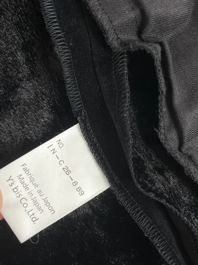 2000s Yohji Yamamoto Y’s Black Faux Suede Double Breasted Jacket XZptIXt 9