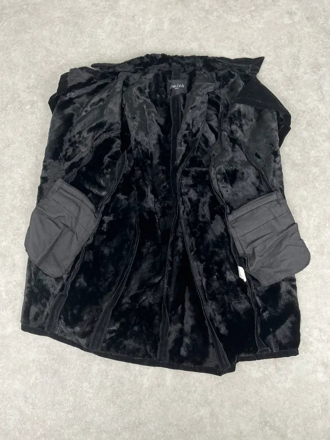 2000s Yohji Yamamoto Y’s Black Faux Suede Double Breasted Jacket XZptIXt 7