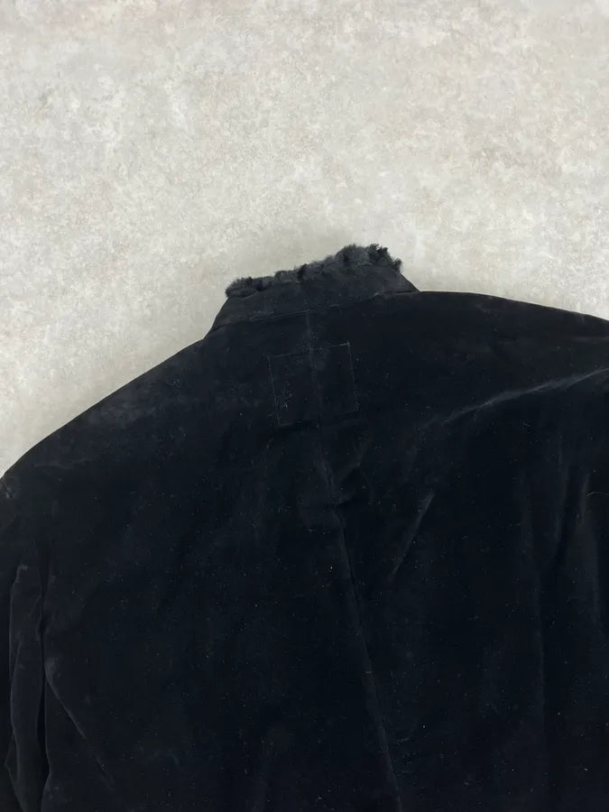 2000s Yohji Yamamoto Y’s Black Faux Suede Double Breasted Jacket XZptIXt 6