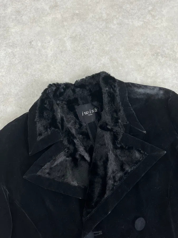 2000s Yohji Yamamoto Y’s Black Faux Suede Double Breasted Jacket XZptIXt 3