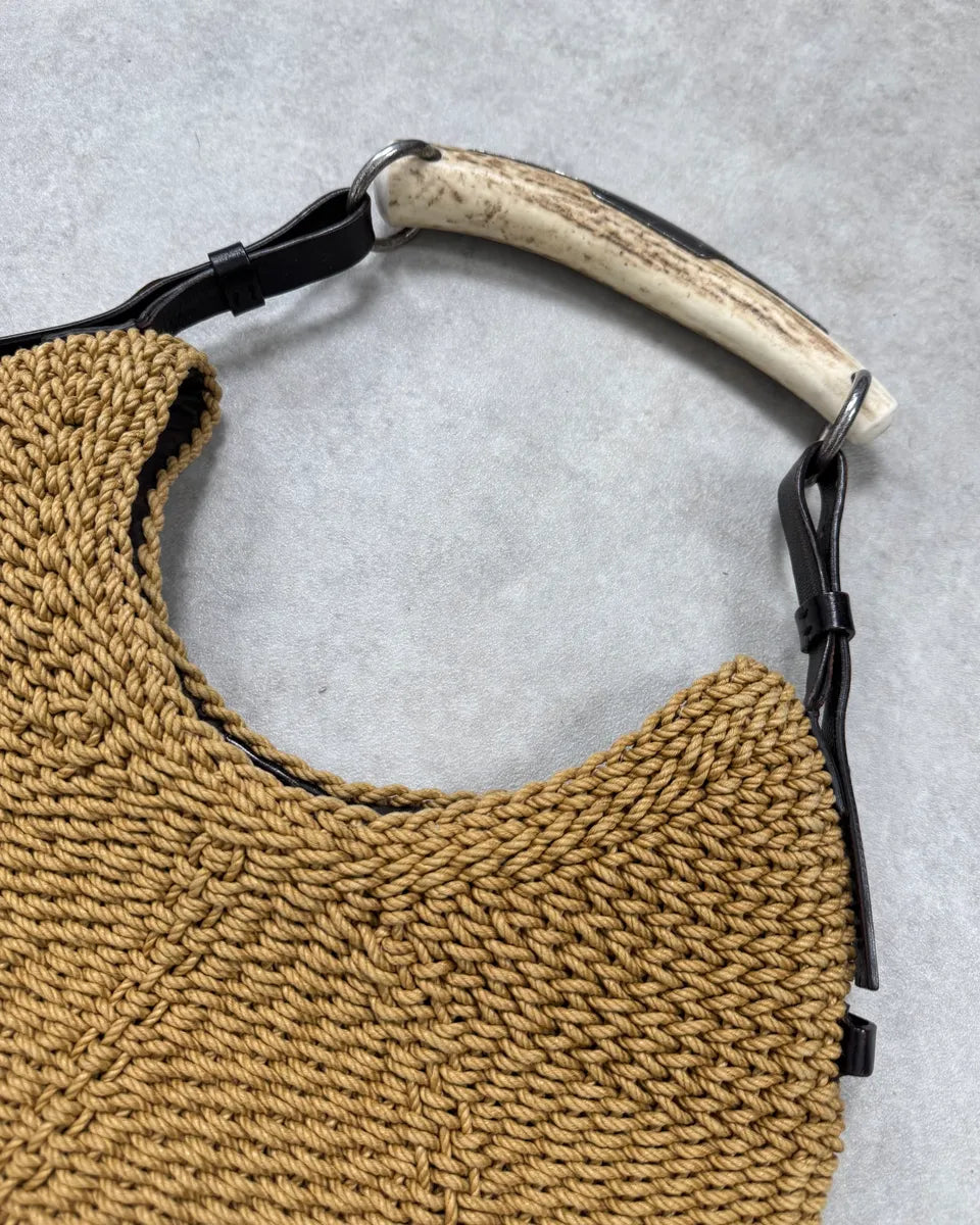 2000s Yves Saint Laurent Beige Mombasa Handle Bag uvXUZYb 5