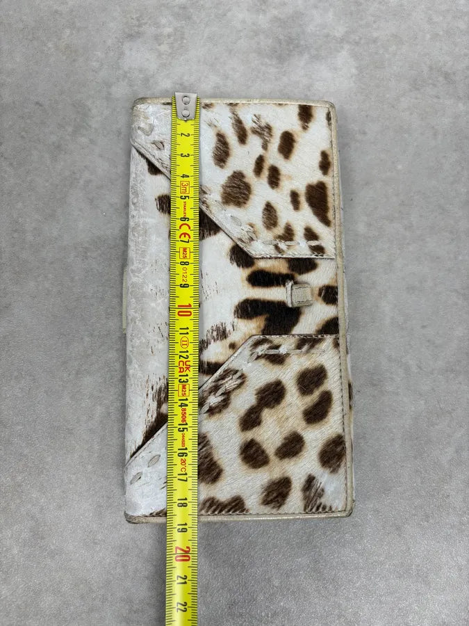 2000s Yves Saint Laurent White Ponyhair Leather Wallet BTphBzI 9