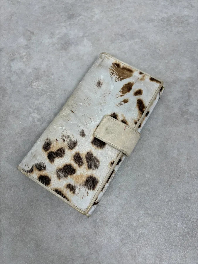 2000s Yves Saint Laurent White Ponyhair Leather Wallet BTphBzI 2