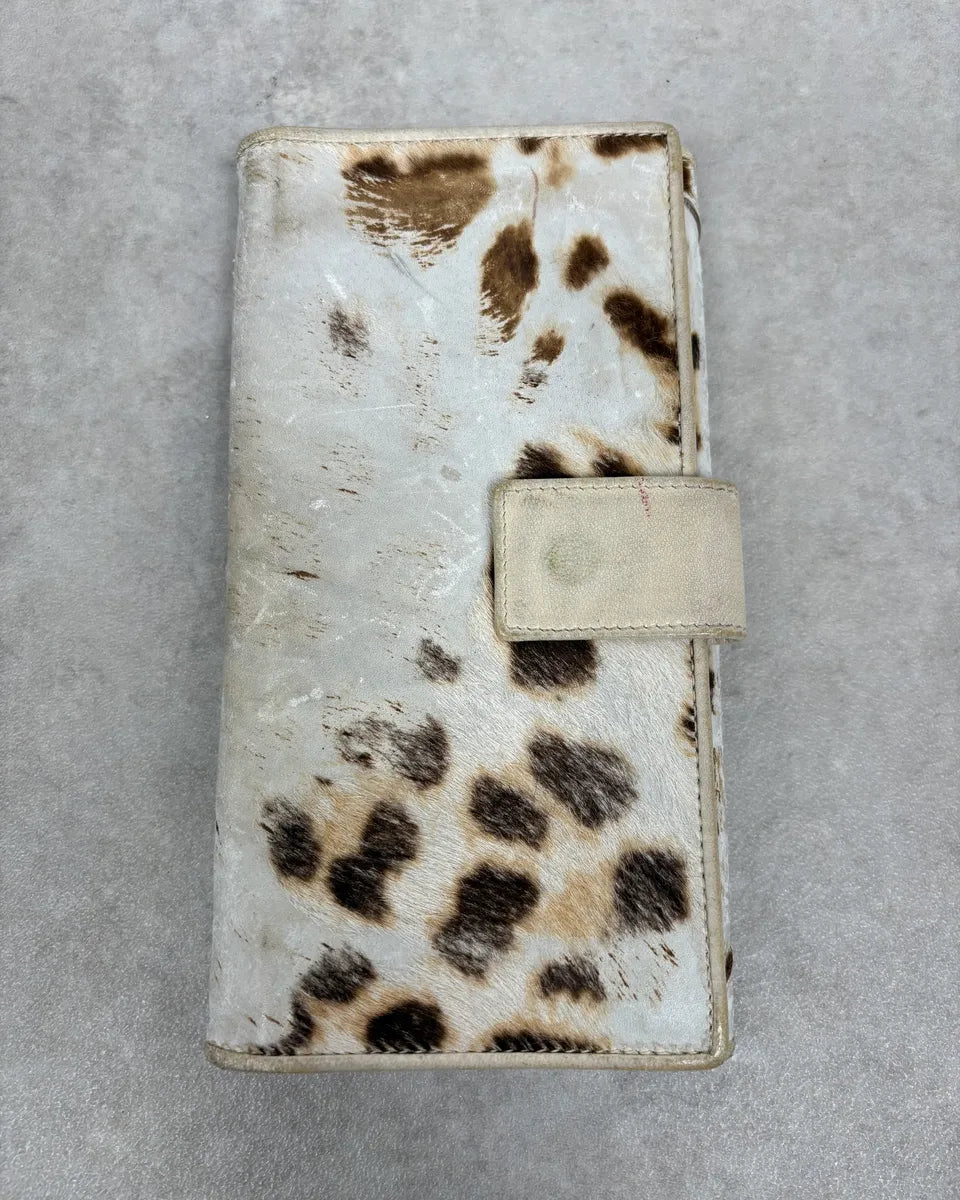 2000s Yves Saint Laurent White Ponyhair Leather Wallet BTphBzI 0