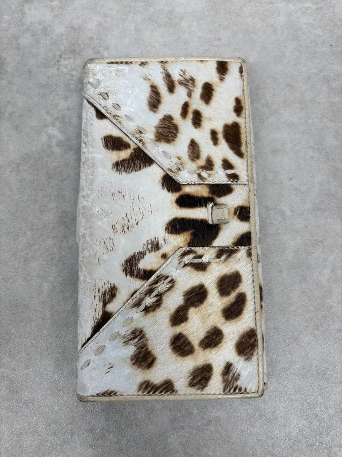 2000s Yves Saint Laurent White Ponyhair Leather Wallet BTphBzI 1
