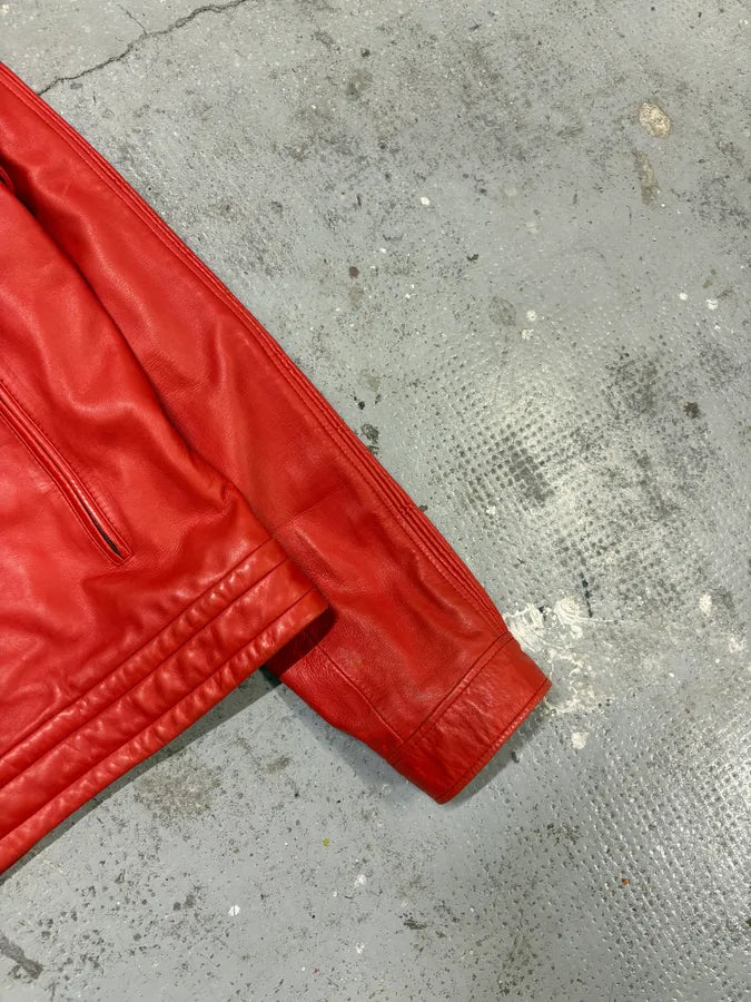 2000s Yves Saint Laurent Biker Red Leather Jacket by Tom Ford tkZDroE 6