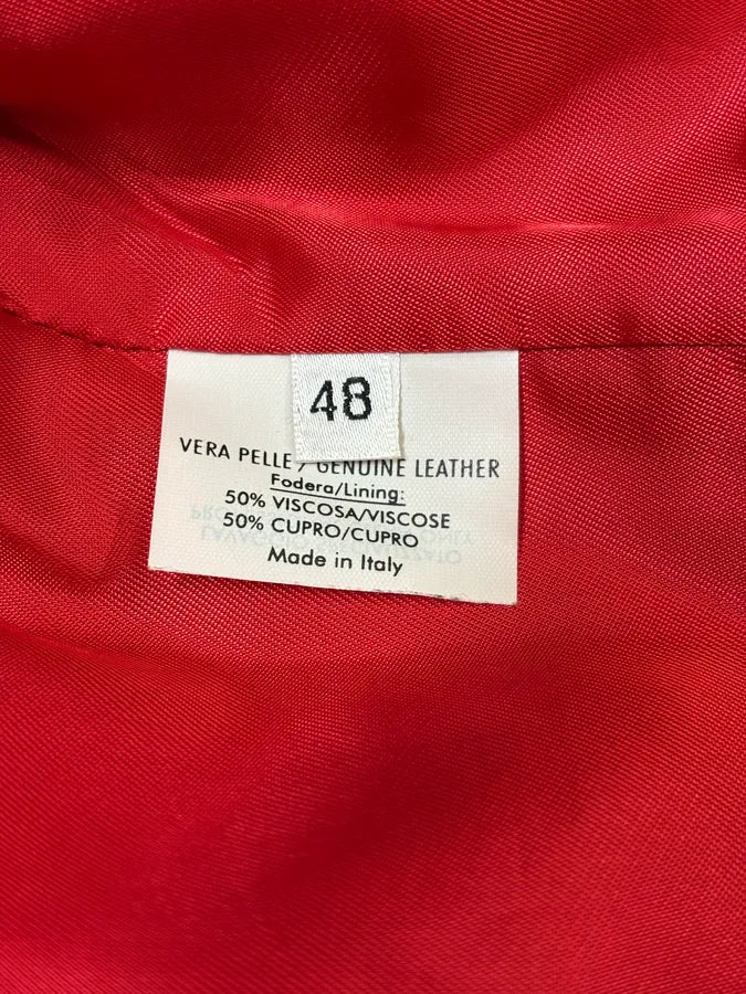 2000s Yves Saint Laurent Biker Red Leather Jacket by Tom Ford tkZDroE 9