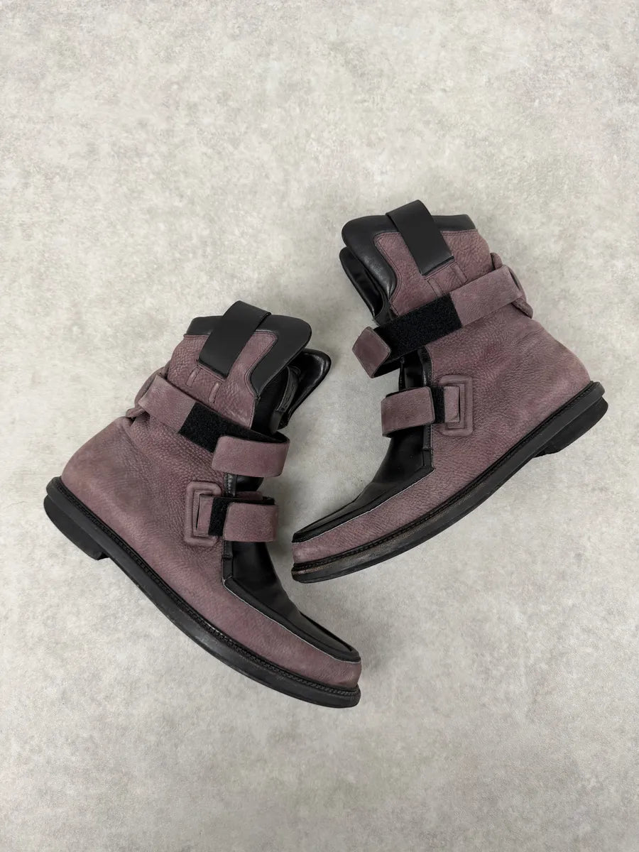 2000s Yves Saint Laurent Black & Pink Leather Boots tOMPqnz 5