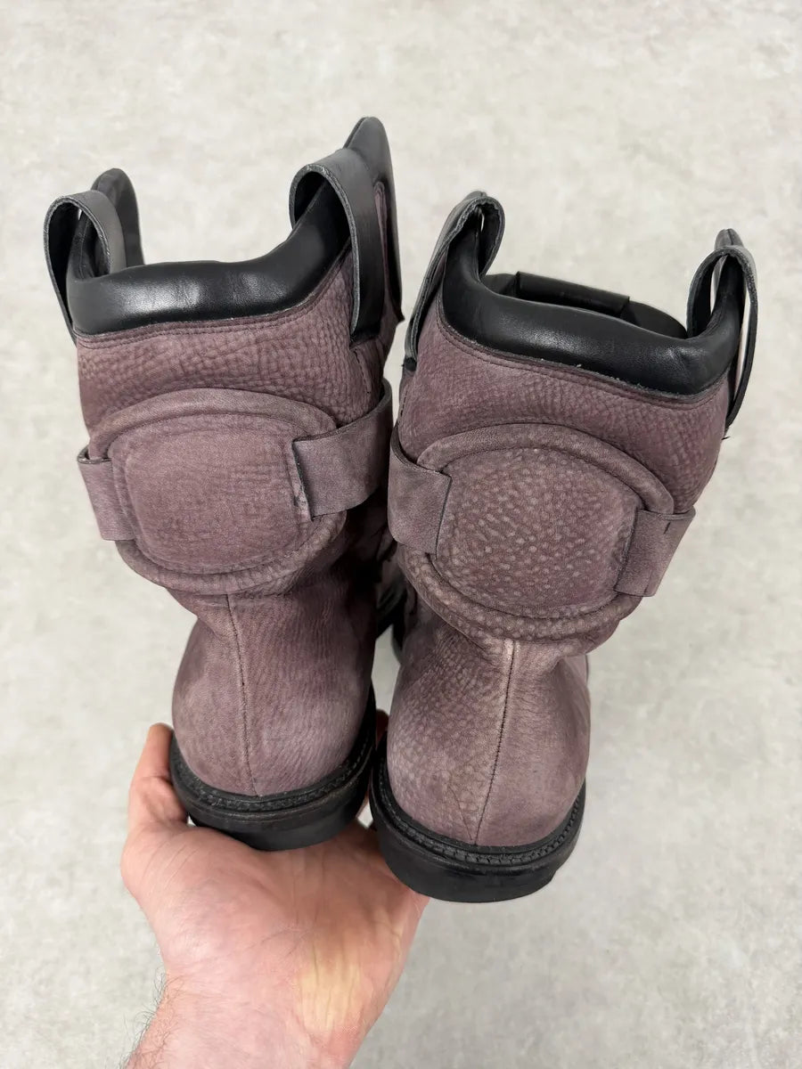 2000s Yves Saint Laurent Black & Pink Leather Boots tOMPqnz 8