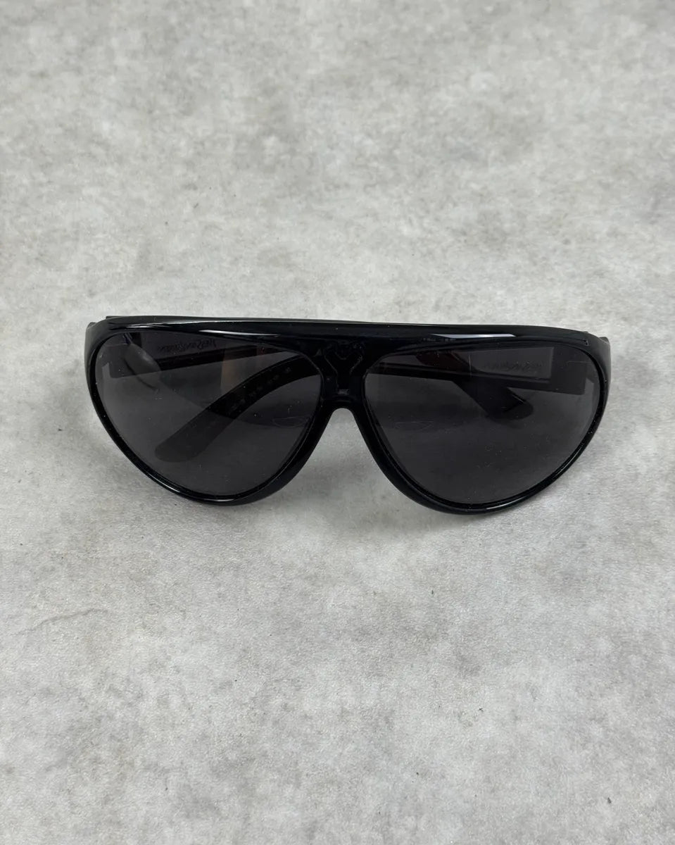 2000s Yves Saint Laurent Black Acetate Sunglasses NYWXecN 3
