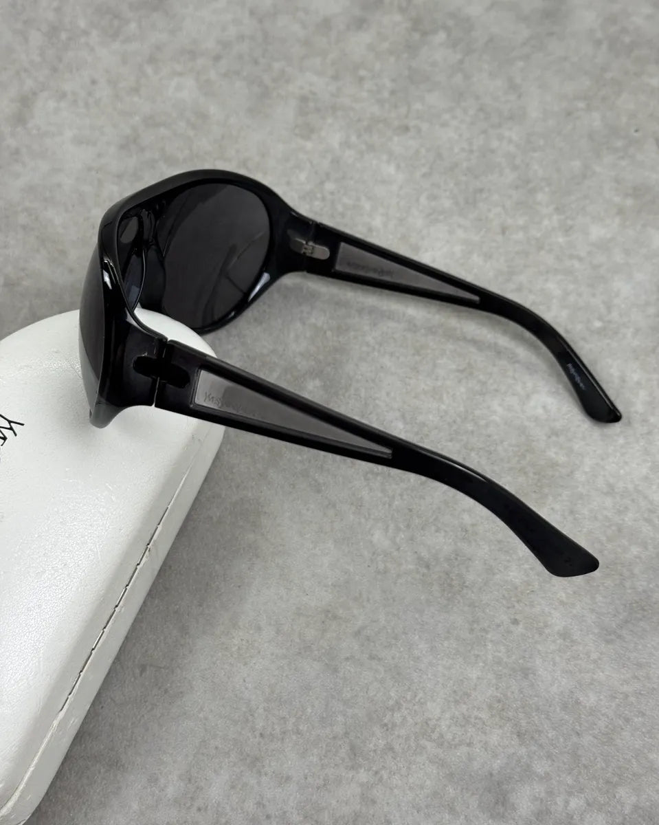 2000s Yves Saint Laurent Black Acetate Sunglasses NYWXecN 5