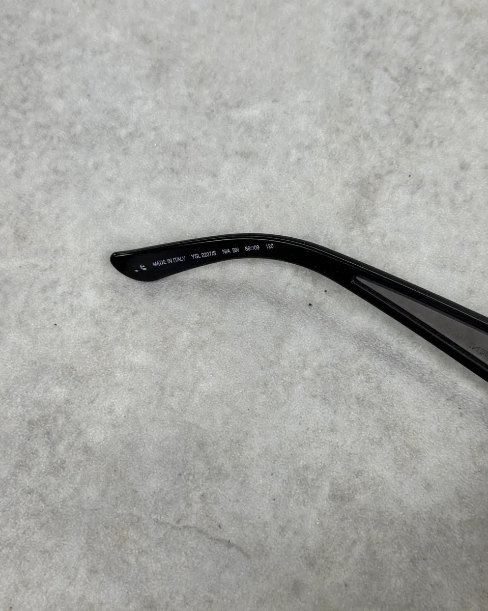 2000s Yves Saint Laurent Black Acetate Sunglasses NYWXecN 7