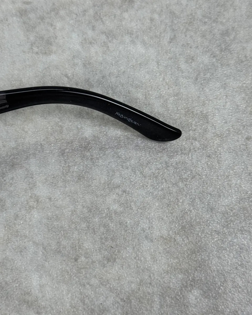 2000s Yves Saint Laurent Black Acetate Sunglasses NYWXecN 8