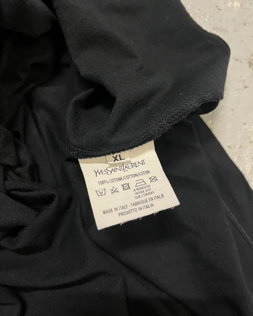 2000s Yves Saint Laurent Black Bat T-Shirt HiTPeOk 10