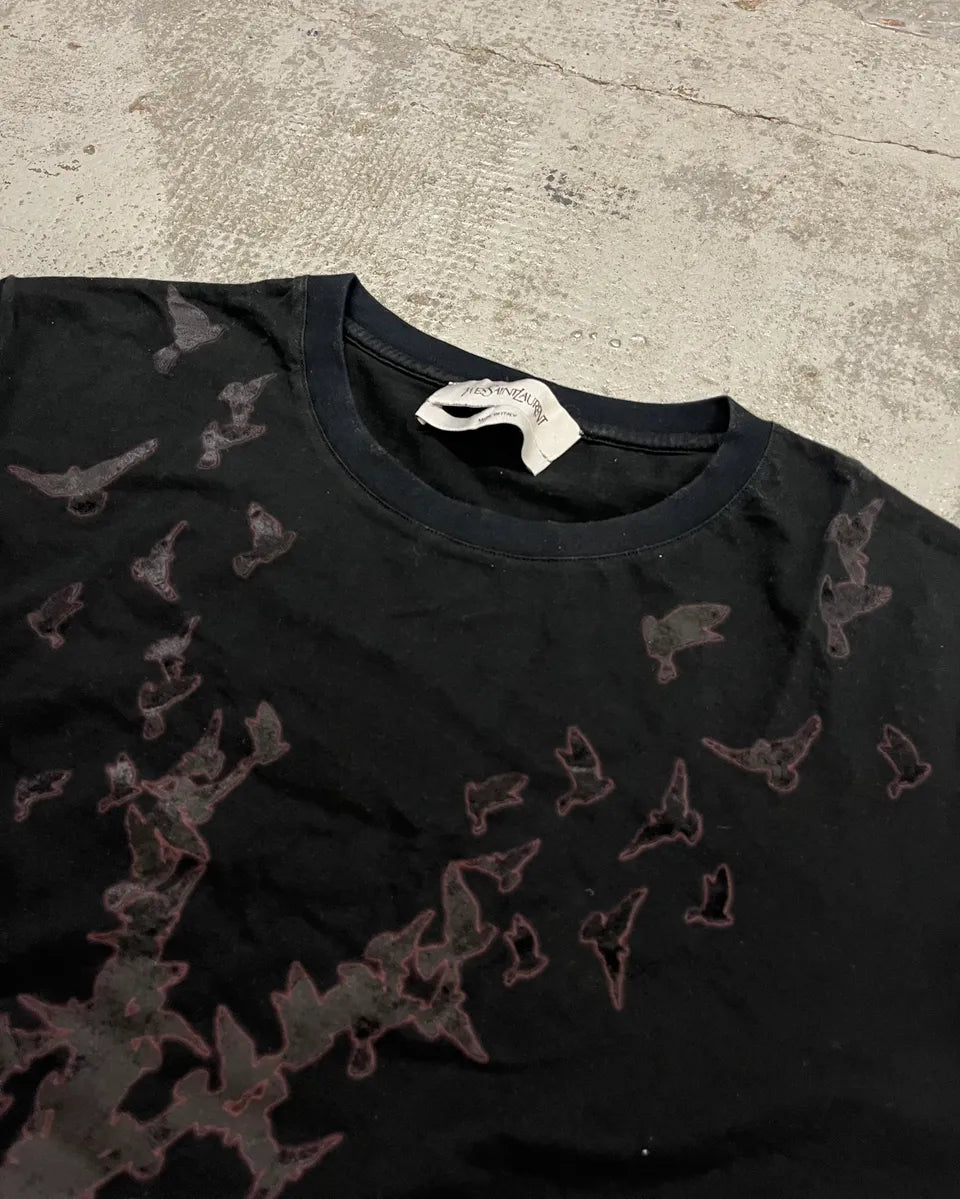 2000s Yves Saint Laurent Black Bat T-Shirt HiTPeOk 4