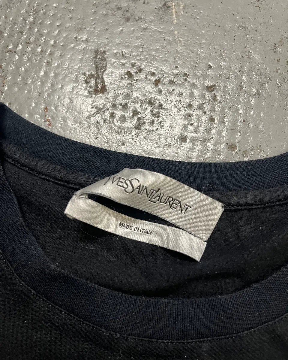 2000s Yves Saint Laurent Black Bat T-Shirt HiTPeOk 9