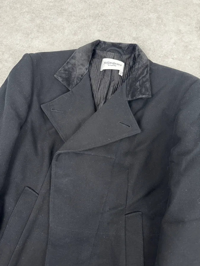 SS2003 Yves Saint Laurent Black Classy Caban Jacket JegWOpO 6