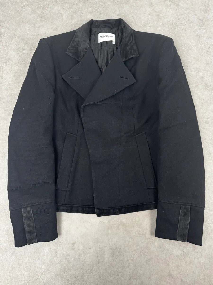 SS2003 Yves Saint Laurent Black Classy Caban Jacket JegWOpO 0