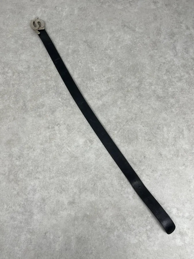 2000s Yves Saint Laurent Black Leather Belt wyXTLxa 7