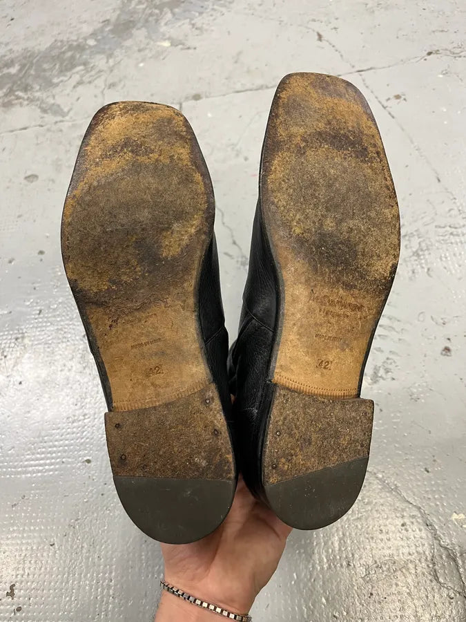 2000s Yves Saint Laurent Black Leather Boots dErACEw 6