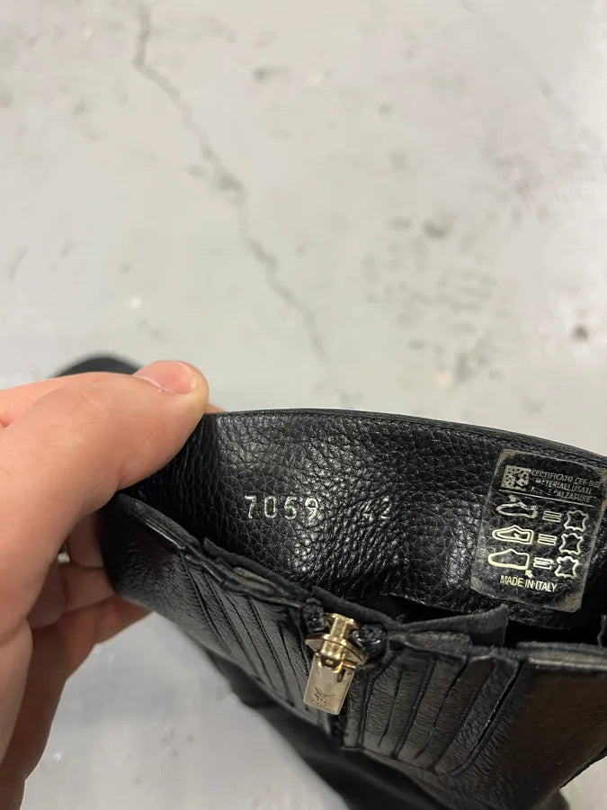 2000s Yves Saint Laurent Black Leather Boots dErACEw 8