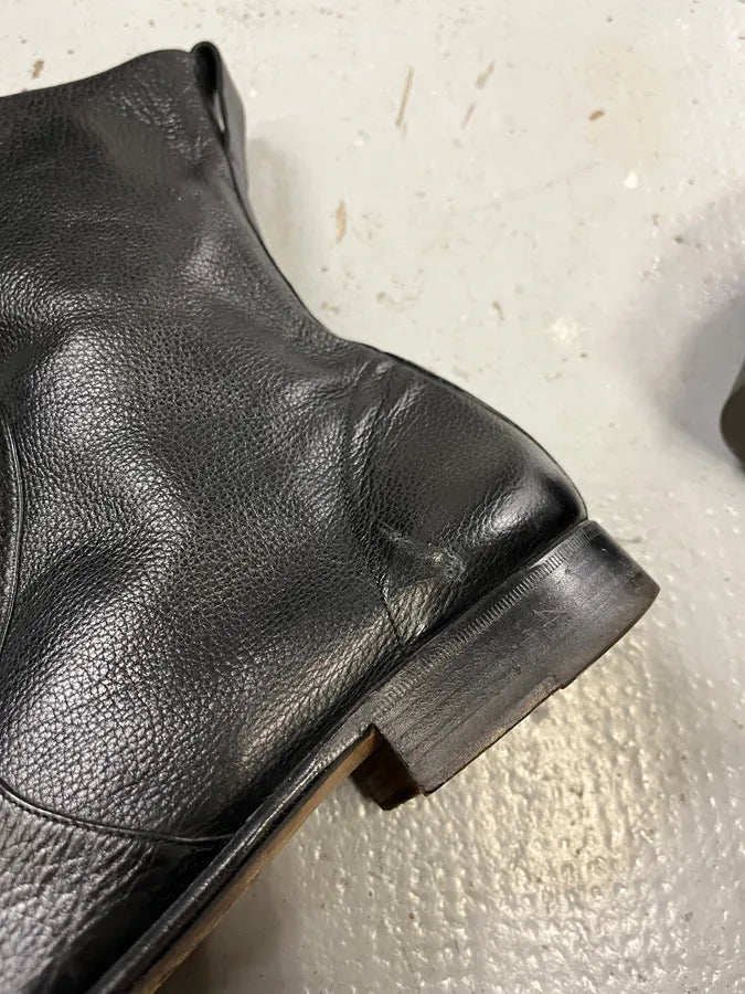 2000s Yves Saint Laurent Black Leather Boots dErACEw 9