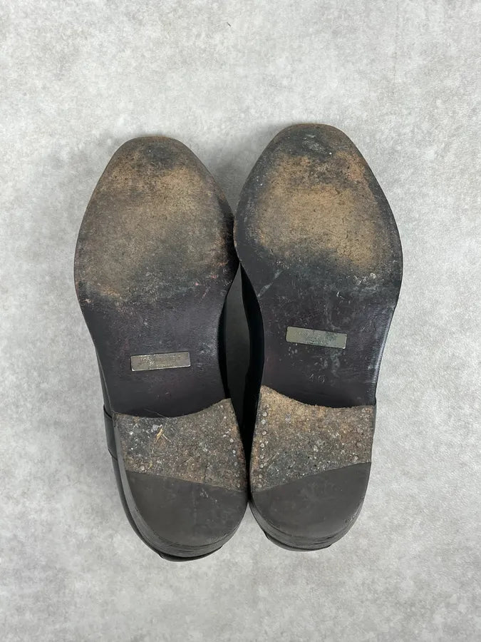 2000s Yves Saint Laurent Black Leather Boots PZOHvLu 6