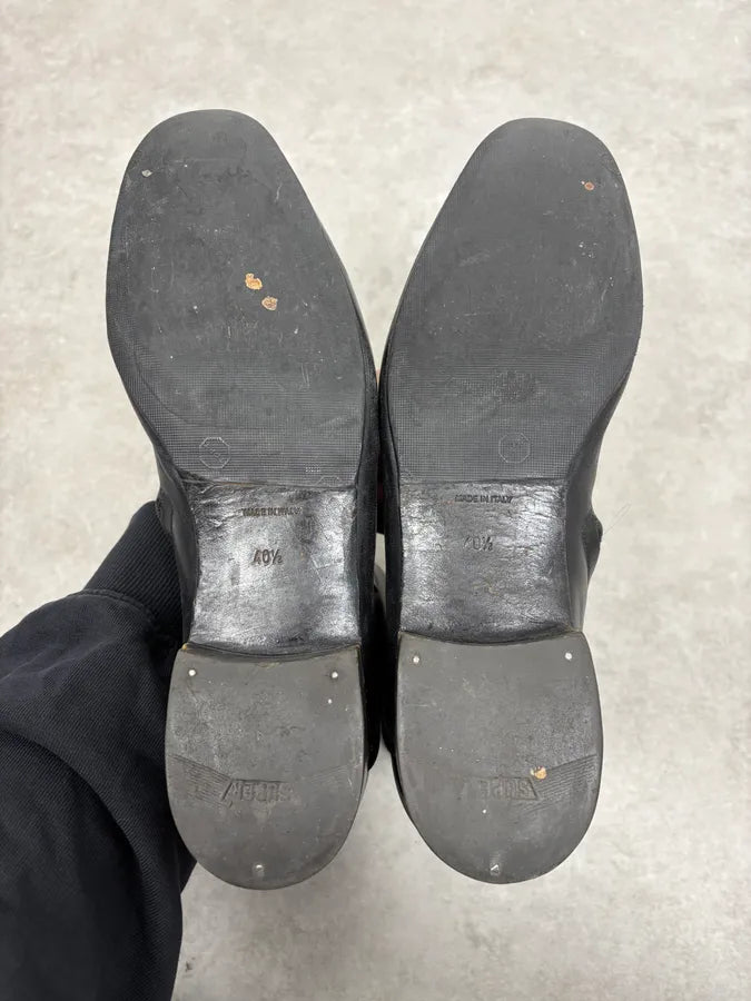 2000s Yves Saint Laurent Black Leather Boots CtxngHH 7