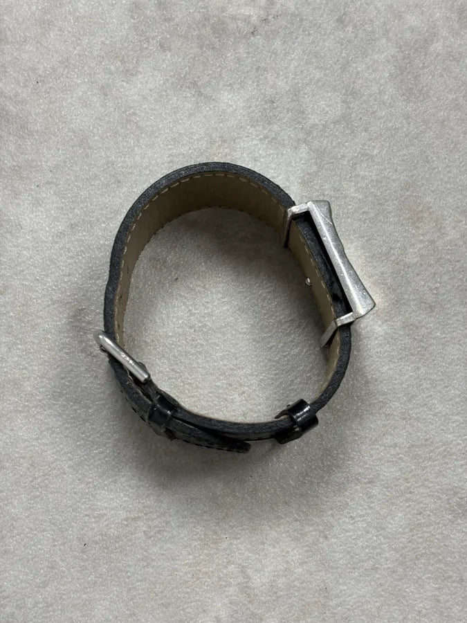 2000s Yves Saint Laurent Black Leather Bracelet xTdruqz 4