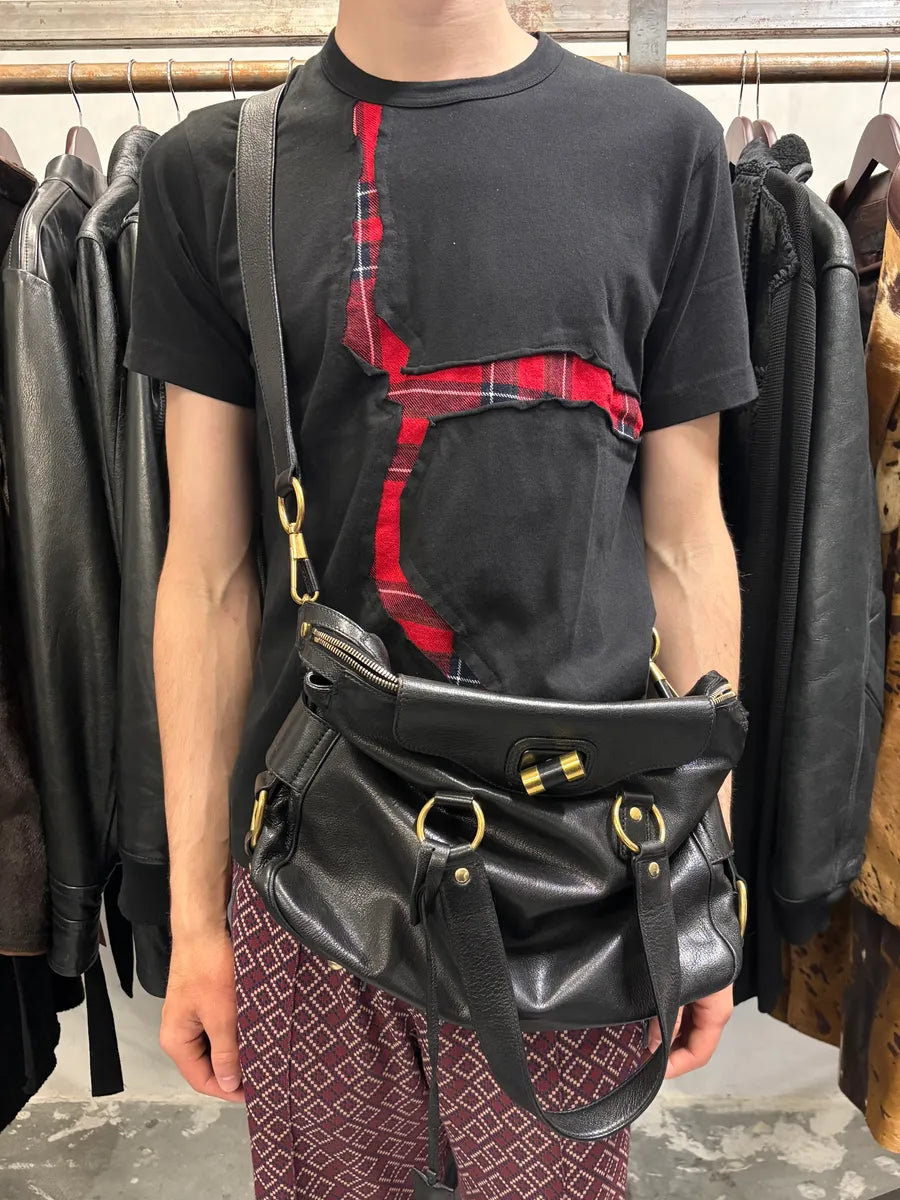 2000s Yves Saint Laurent Black Leather Muse Messenger Bag (OS) qGZNWxQ 1