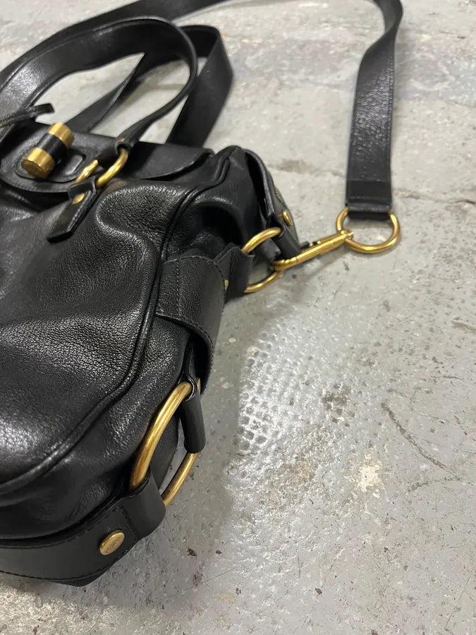 2000s Yves Saint Laurent Black Leather Muse Messenger Bag (OS) qGZNWxQ 4