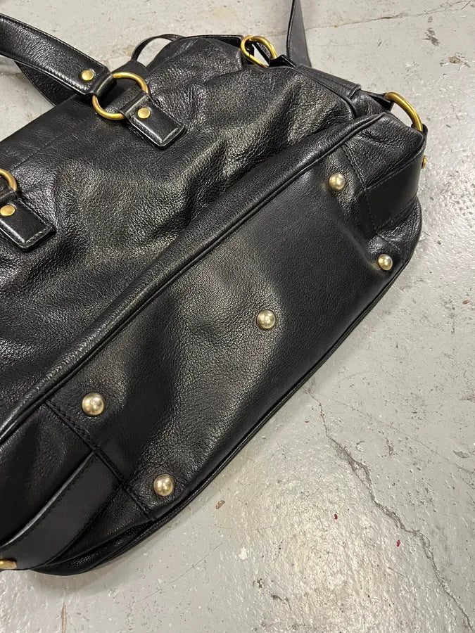 2000s Yves Saint Laurent Black Leather Muse Messenger Bag (OS) qGZNWxQ 7