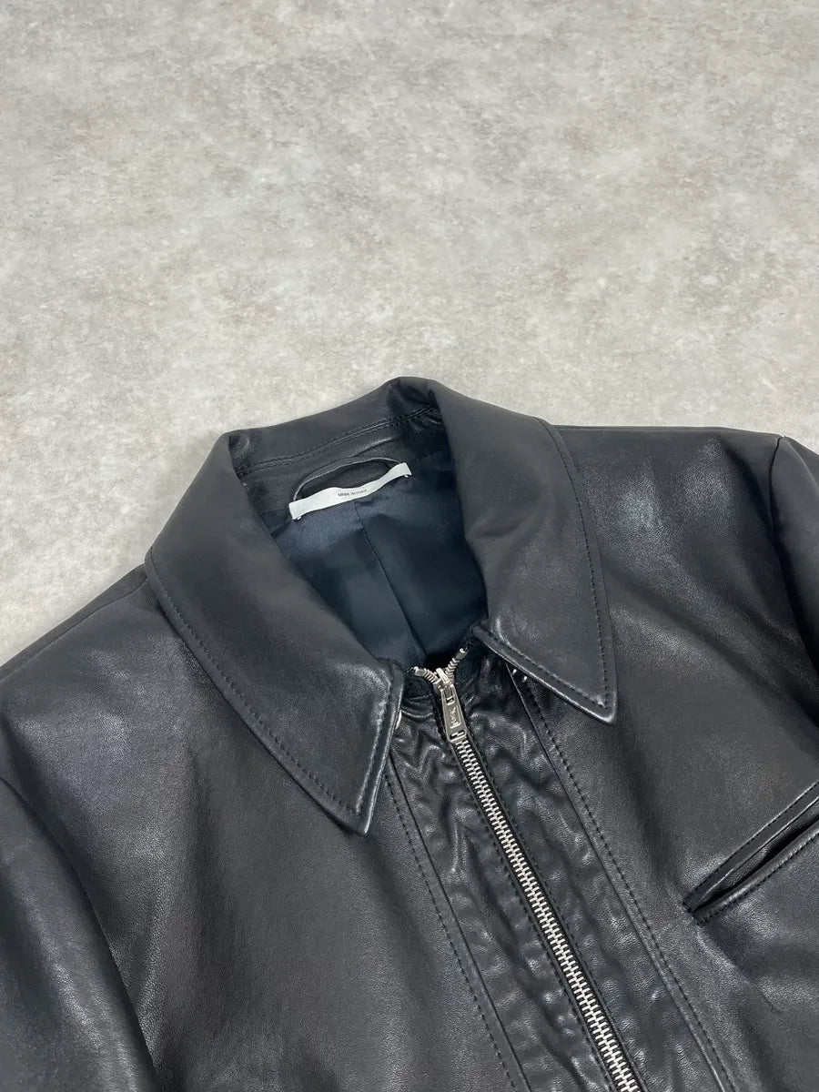 2000s Yves Saint Laurent Black Leather Premium Jacket hFTzVXb 4