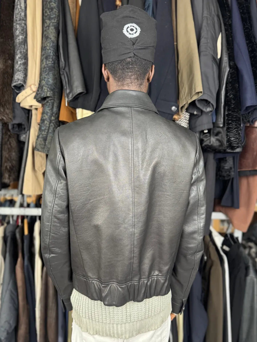 2000s Yves Saint Laurent Black Leather Premium Jacket hFTzVXb 2