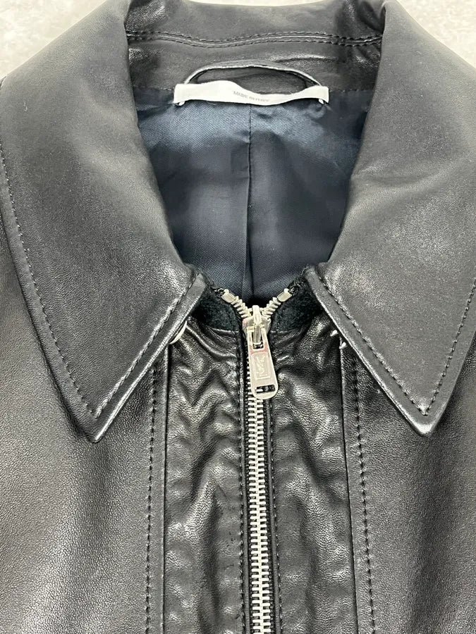 2000s Yves Saint Laurent Black Leather Premium Jacket hFTzVXb 7