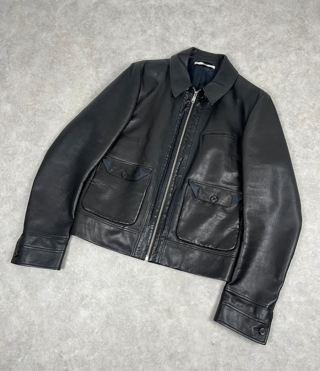 2000s Yves Saint Laurent Black Leather Premium Jacket hFTzVXb 3