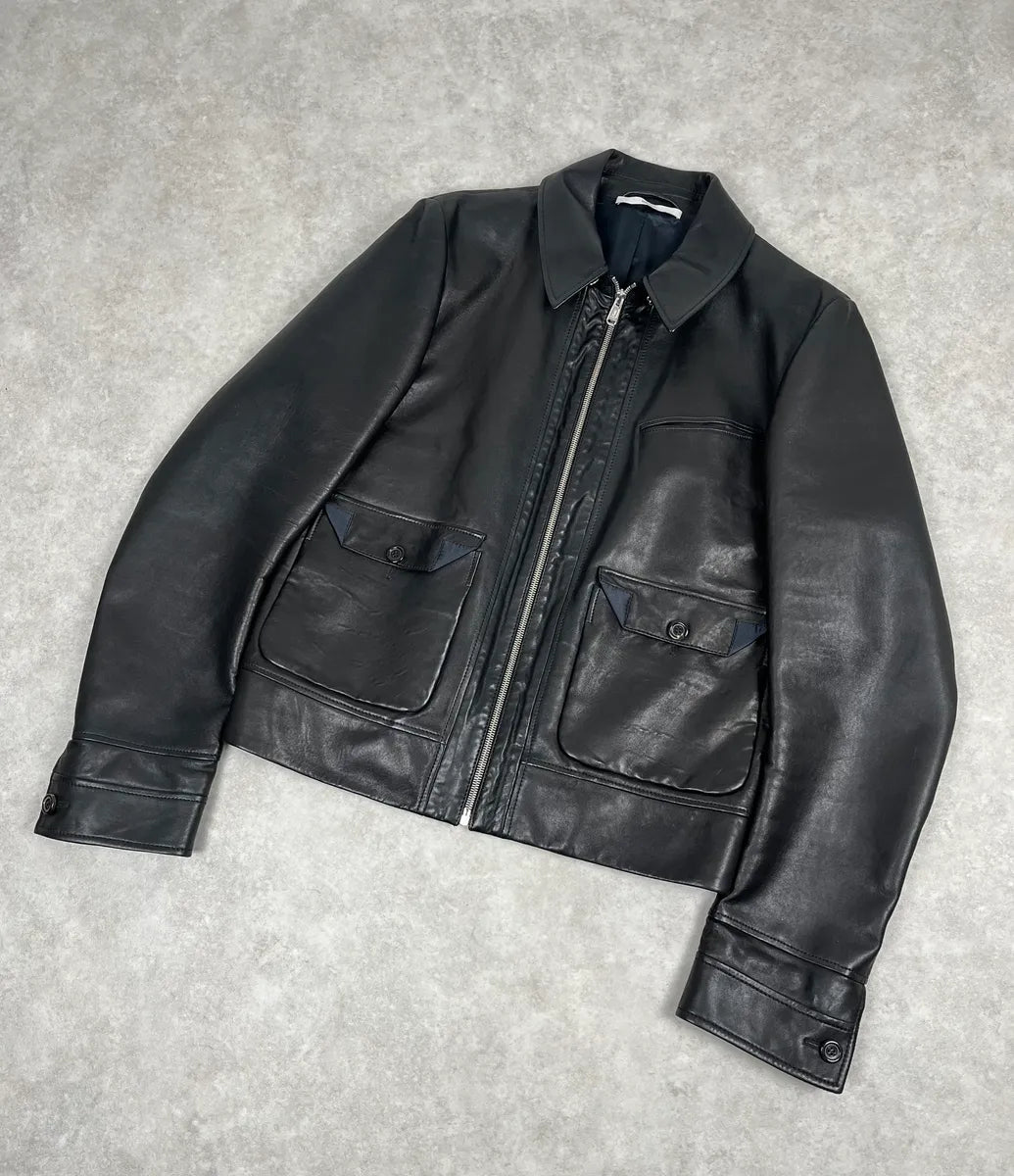 2000s Yves Saint Laurent Black Leather Premium Jacket hFTzVXb 3