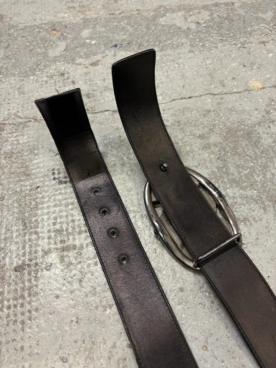 FW2003 Yves Saint Laurent Black Leather Premium YSL Belt lUWuLYh 3