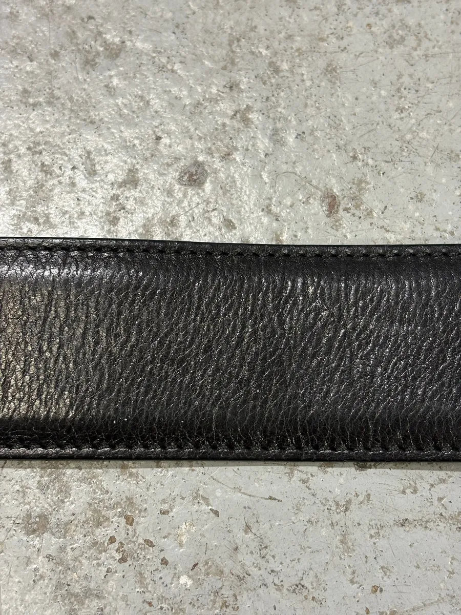 2000s Yves Saint Laurent Black Leather Premium YSL Belt lUWuLYh 3