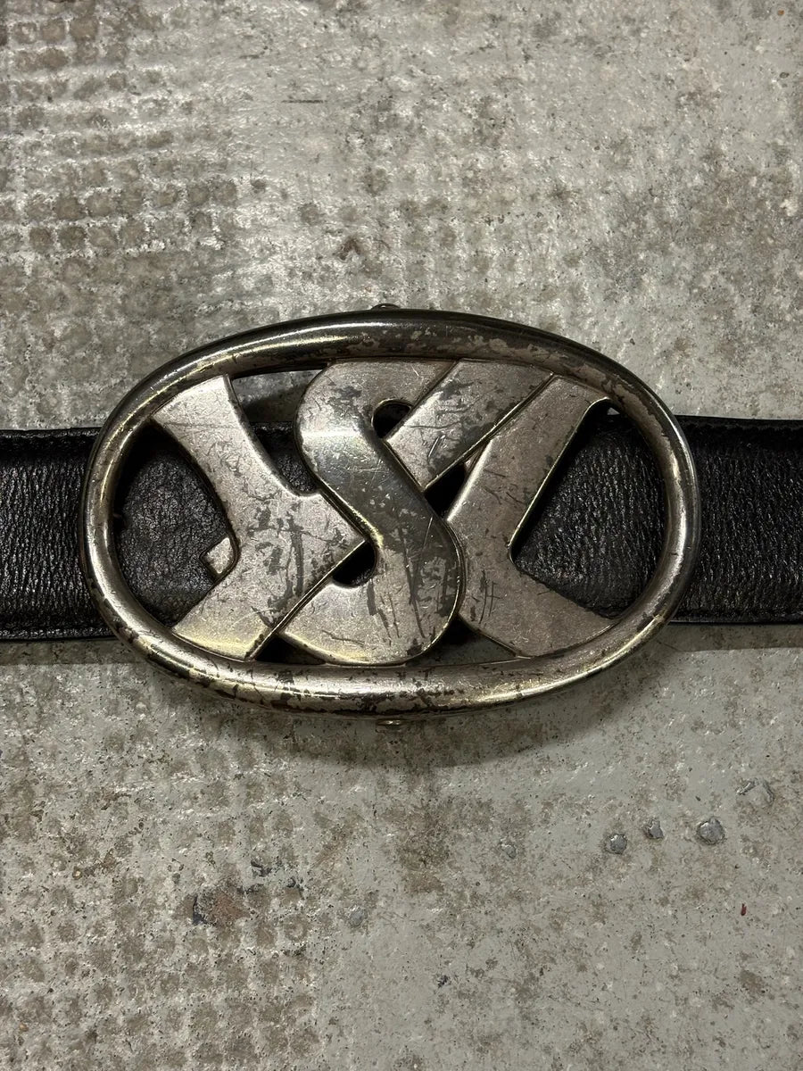 2000s Yves Saint Laurent Black Leather Premium YSL Belt lUWuLYh 5