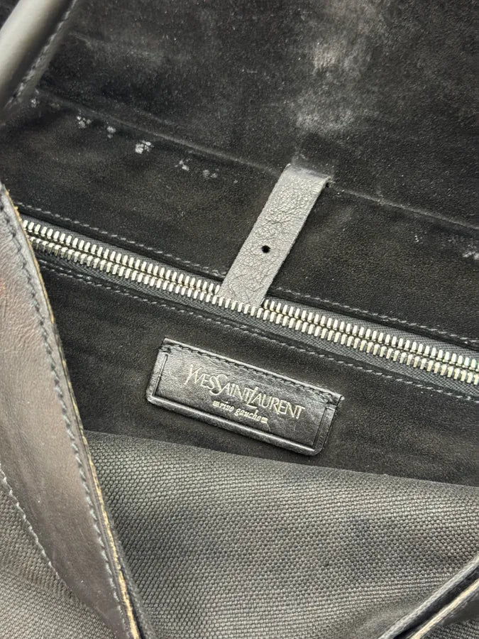 2000s Yves Saint Laurent Black Leather Shoulder Bag PkIjXcq 6