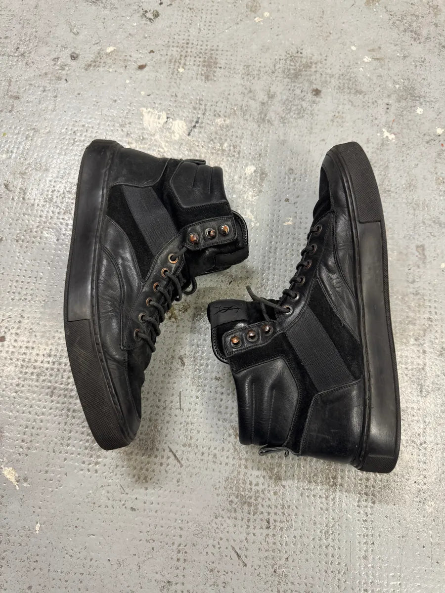 2000s Yves saint Laurent Black Leather Suede Sneakers vnqWOPW 1