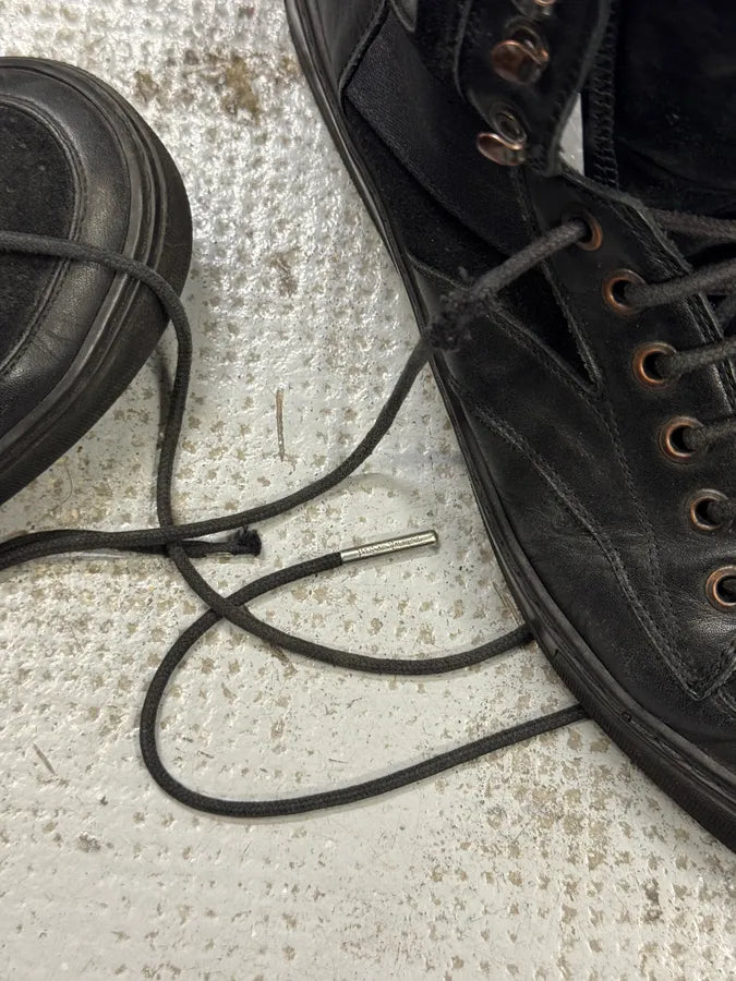 2000s Yves saint Laurent Black Leather Suede Sneakers vnqWOPW 10